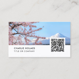 Mount Fuji Photo Photographer Business Card QR