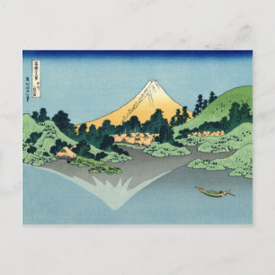 Mount Fuji reflects in Lake Kawaguchi, Hokusai Postcard