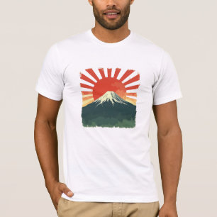 Mount Fuji Retro Japan Tee   Vintage Rising Sun
