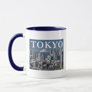 Mount Fuji Shinjuku District Skyline Tokyo Japan Mug