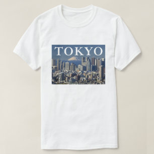 Mount Fuji Shinjuku District Skyline Tokyo Japan T-Shirt