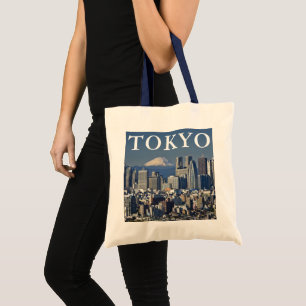 Mount Fuji Shinjuku District Skyline Tokyo Japan Tote Bag
