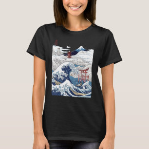 Mount Fuji The Great Wave Japanese Tsunami Kanagaw T-Shirt