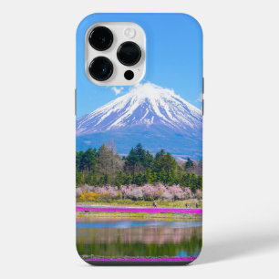 Mount Fuji Trees and Flowers iPhone 14 Pro Max Case