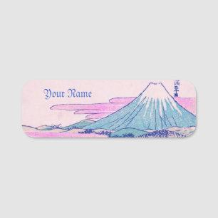 Mount Fuji Ukiyo-e Japanese Vintage Art Name Tag