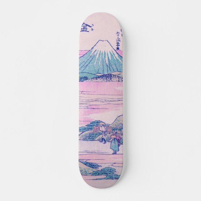 Mount Fuji Ukiyo-e Japanese Vintage Art Skateboard (Front)