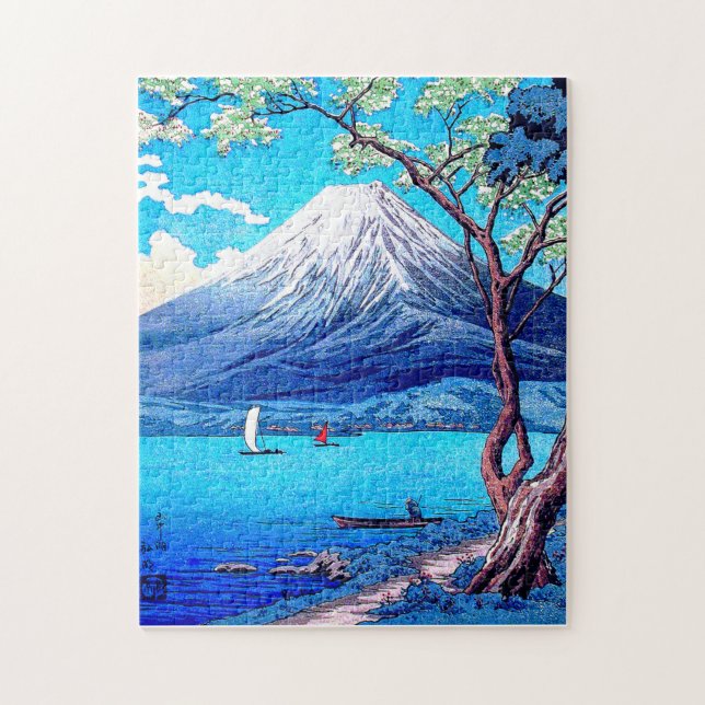 Mount Fuji View From Lake Yamanaka Jigsaw Puzzle (Vertical)