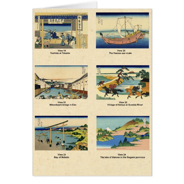 Mount Fuji views 19 through 24 (Front)