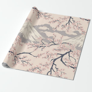 Mount Fuji with Cherry Blossoms – Japanese (2) Wrapping Paper