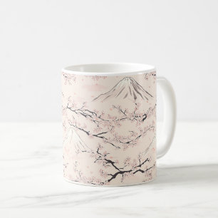 Mount Fuji with Cherry Blossoms – Japanese Coffee Mug
