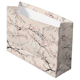 Mount Fuji with Cherry Blossoms – Japanese Large Gift Bag