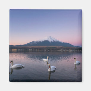 Mount Fuji Yamanaka Lake with Swans Magnet