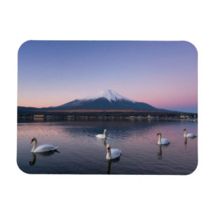Mount Fuji Yamanaka Lake with Swans Magnet