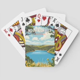 Mount Gambier Australia Travel Art Vintage Playing Cards