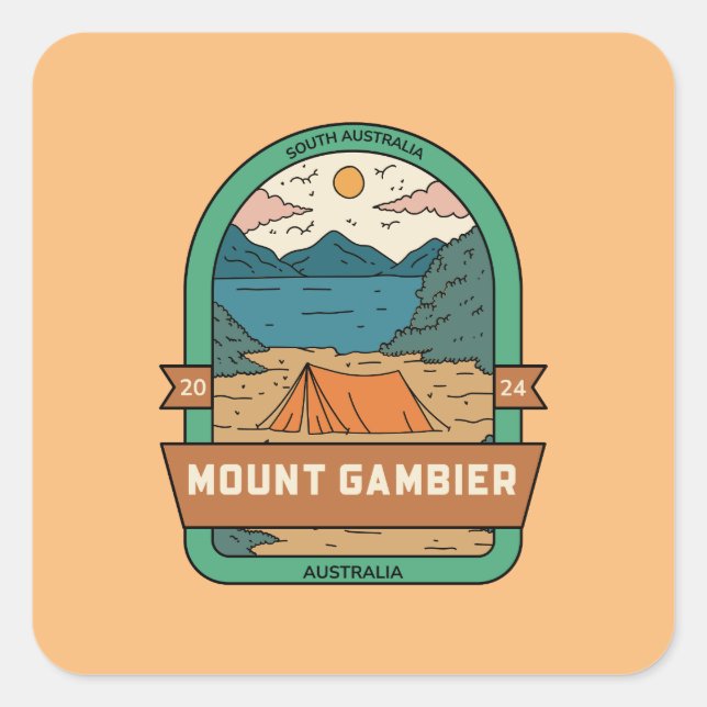Mount Gambier, South Australia Postcard Square Sticker (Front)