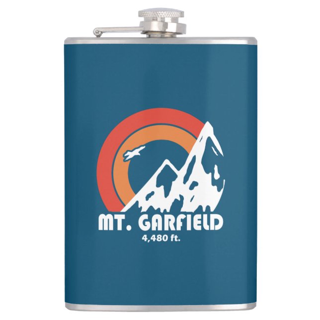 Mount Garfield New Hampshire Sun Eagle Hip Flask (Front)