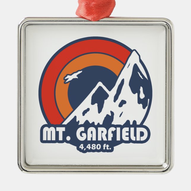 Mount Garfield New Hampshire Sun Eagle Metal Ornament (Front)
