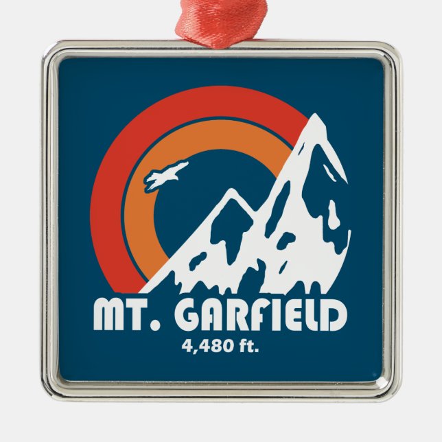 Mount Garfield New Hampshire Sun Eagle Metal Ornament (Front)