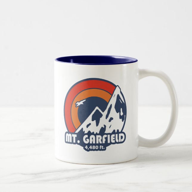 Mount Garfield New Hampshire Sun Eagle Two-Tone Coffee Mug (Right)