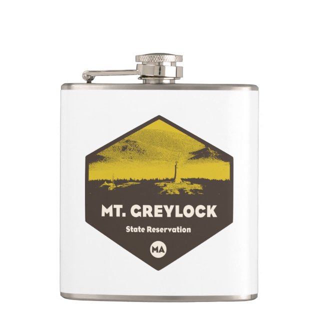 Mount Greylock State Reservation Massachusetts Hip Flask (Front)