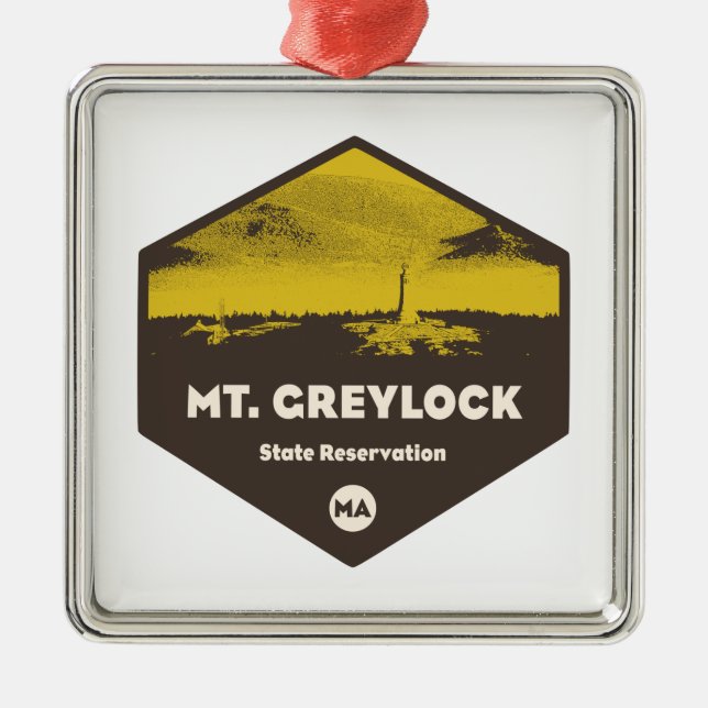 Mount Greylock State Reservation Massachusetts Metal Ornament (Front)