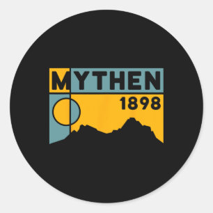 Mount Grosser Mythen Hike Mountain Biking Swiss Hi Classic Round Sticker