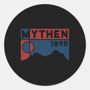 Mount Grosser Mythen Hike Mountain Biking Swiss Hi Classic Round Sticker