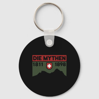 Mount Grosser Mythen Hike Mountain Biking Swiss Hi Key Ring