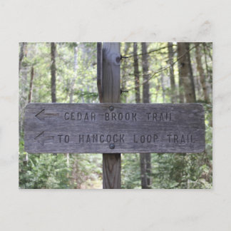 Mount Hancock Hiking Sign New Hampshire Post Card