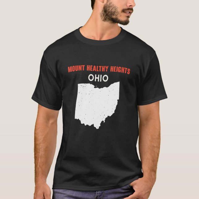 Mount Healthy Heights Ohio USA State America Trave T-Shirt (Front)
