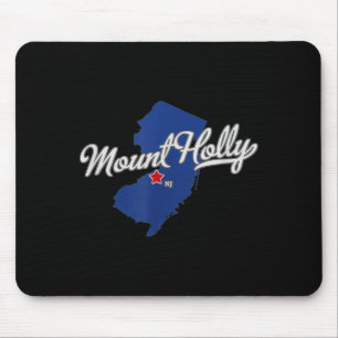 Mount Holly New Jersey Nj Map Mouse Pad