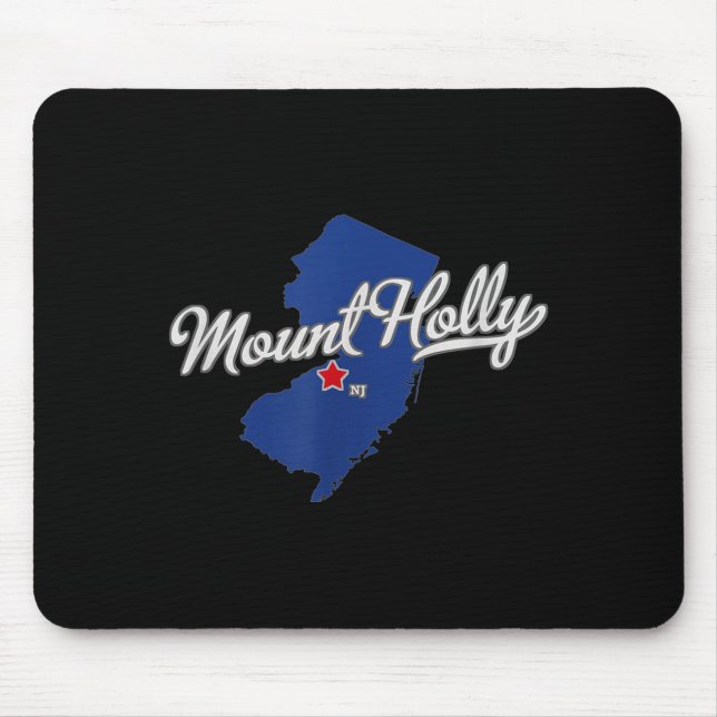 Mount Holly New Jersey Nj Map  Mouse Pad (Front)