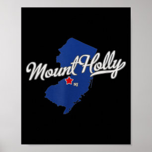 Mount Holly New Jersey Nj Map  Poster