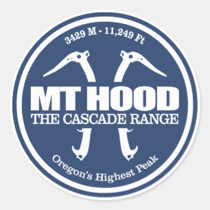 Mount Hood (axes 2) Classic Round Sticker