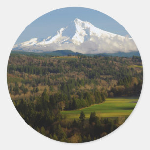 Mount Hood, Jonsrud Viewpoint, Sandy, Oregon Classic Round Sticker