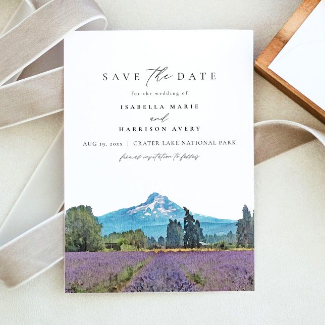 MOUNT HOOD National Park Skyline Save the Date Invitation (Creator Uploaded)