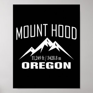 Mount Hood Oregon Climbing Summit Club Outdoor Gif Poster