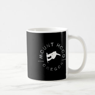 Mount Hood Oregon Graphic Vintage Snowboarding Coffee Mug