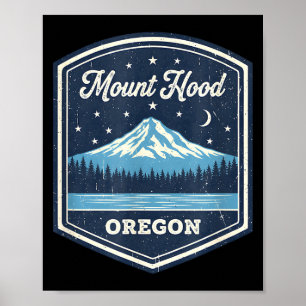 Mount hood oregon mountain nature outdoor poster