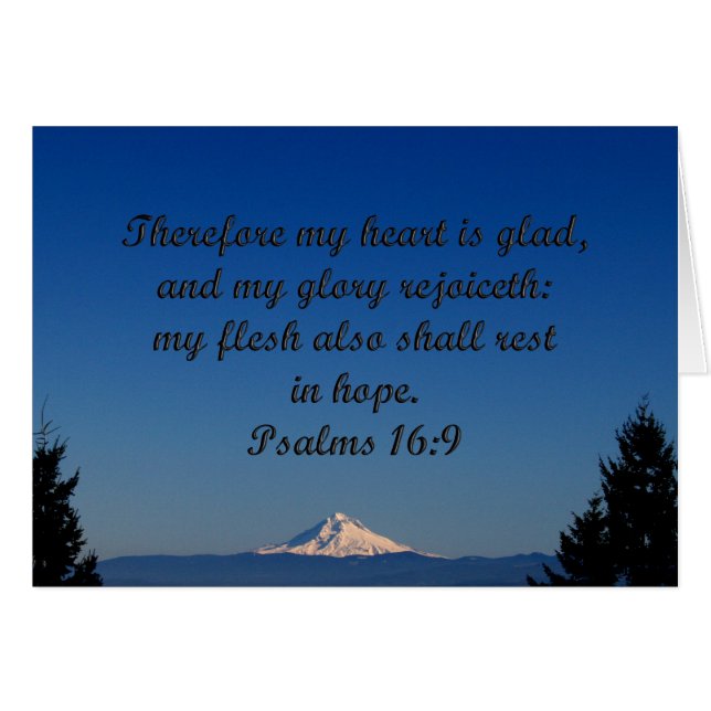 Mount Hood Oregon Psalm 16:9 (Front Horizontal)