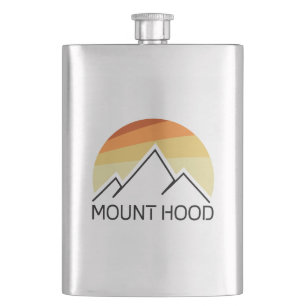 Mount Hood Oregon Retro Hip Flask