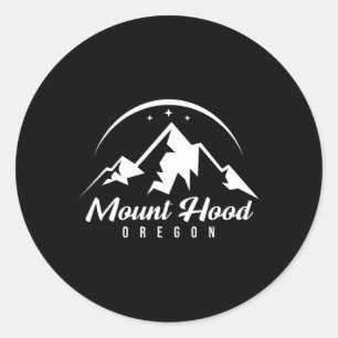 Mount Hood Oregon Ski Resort Skiing Snowboarding  Classic Round Sticker