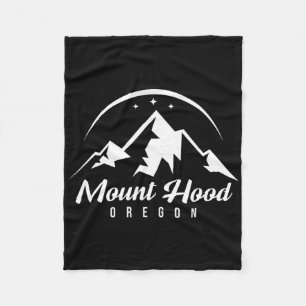 Mount Hood Oregon Ski Resort Skiing Snowboarding  Fleece Blanket