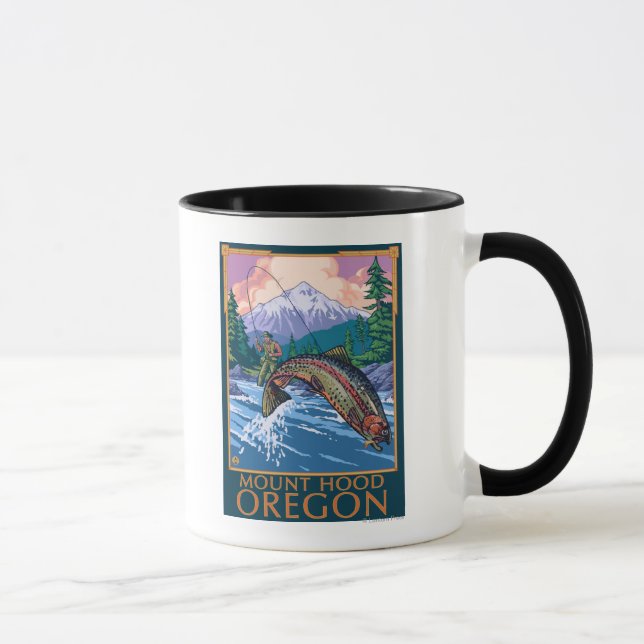 Mount Hood, OregonFisherman Scene Mug (Right)