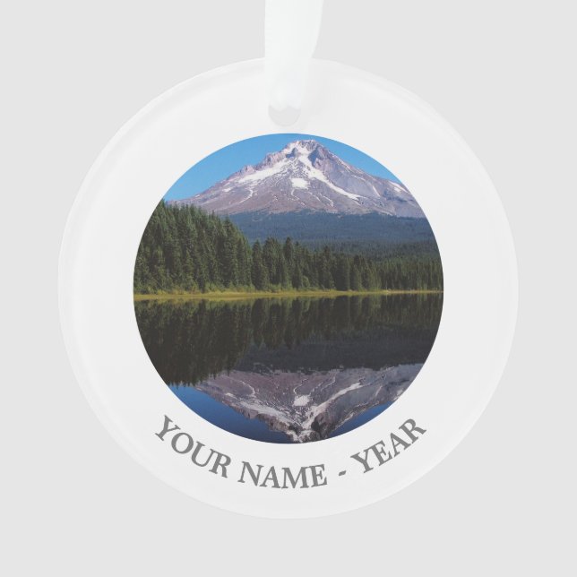 Mount Hood Reflected in Lake Ornament (Front)