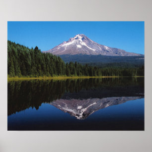 Mount Hood Reflected in Lake Poster