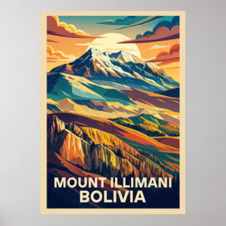 Mount Illimani Bolivia V03 Poster