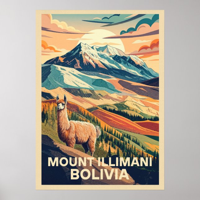 Mount Illimani Bolivia V04 Poster (Front)
