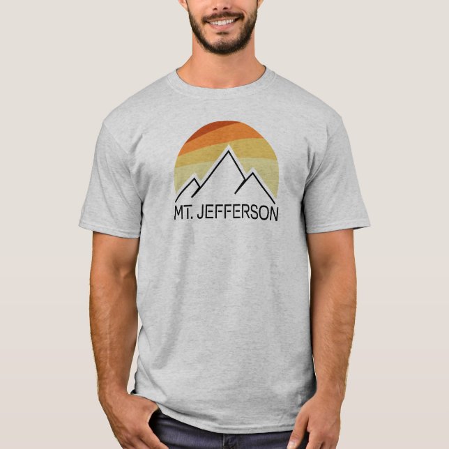 Mount Jefferson New Hampshire Retro T-Shirt (Front)