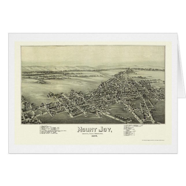 Mount Joy, PA Panoramic Map - 1894 (Front Horizontal)